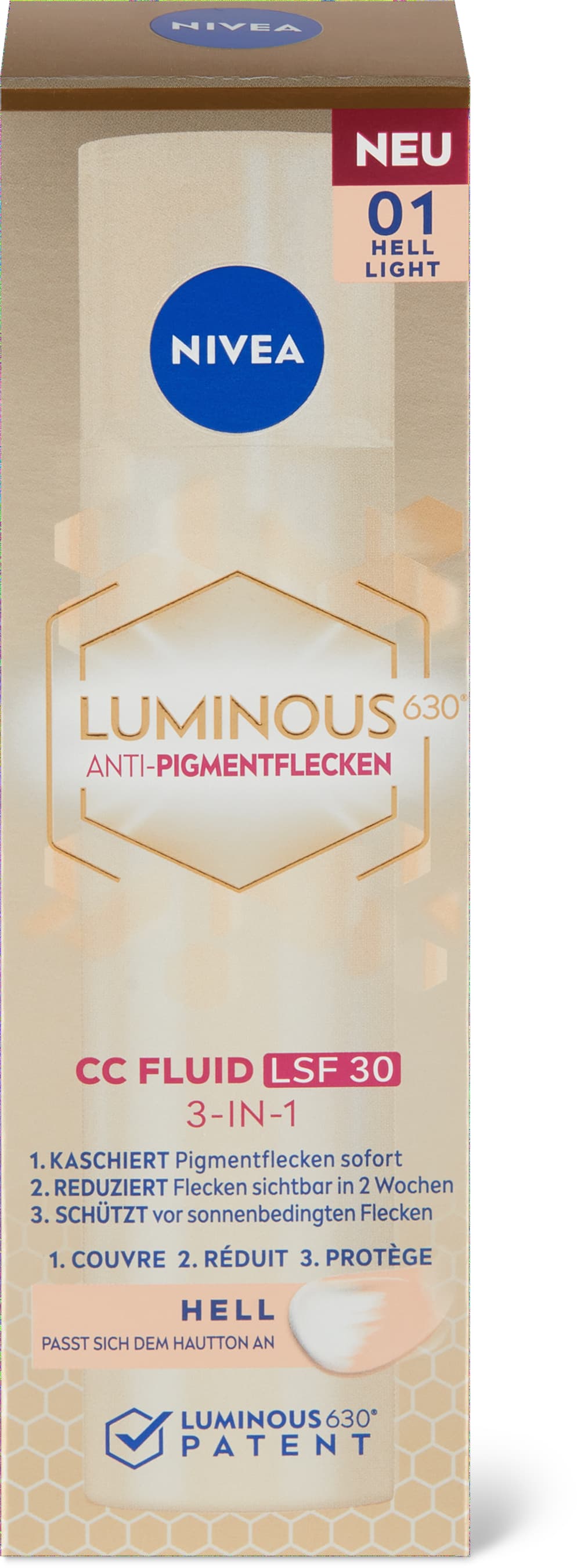 Nivea 3-IN-1 CC Fluid Light, IP 30 40ml